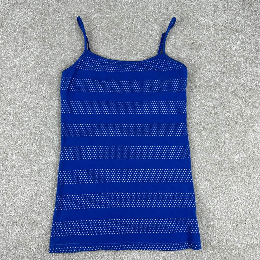Aeropostale Favorite Cami Medium Blue Polka Dot Cotton Y2K Indie Sleaze Coquette